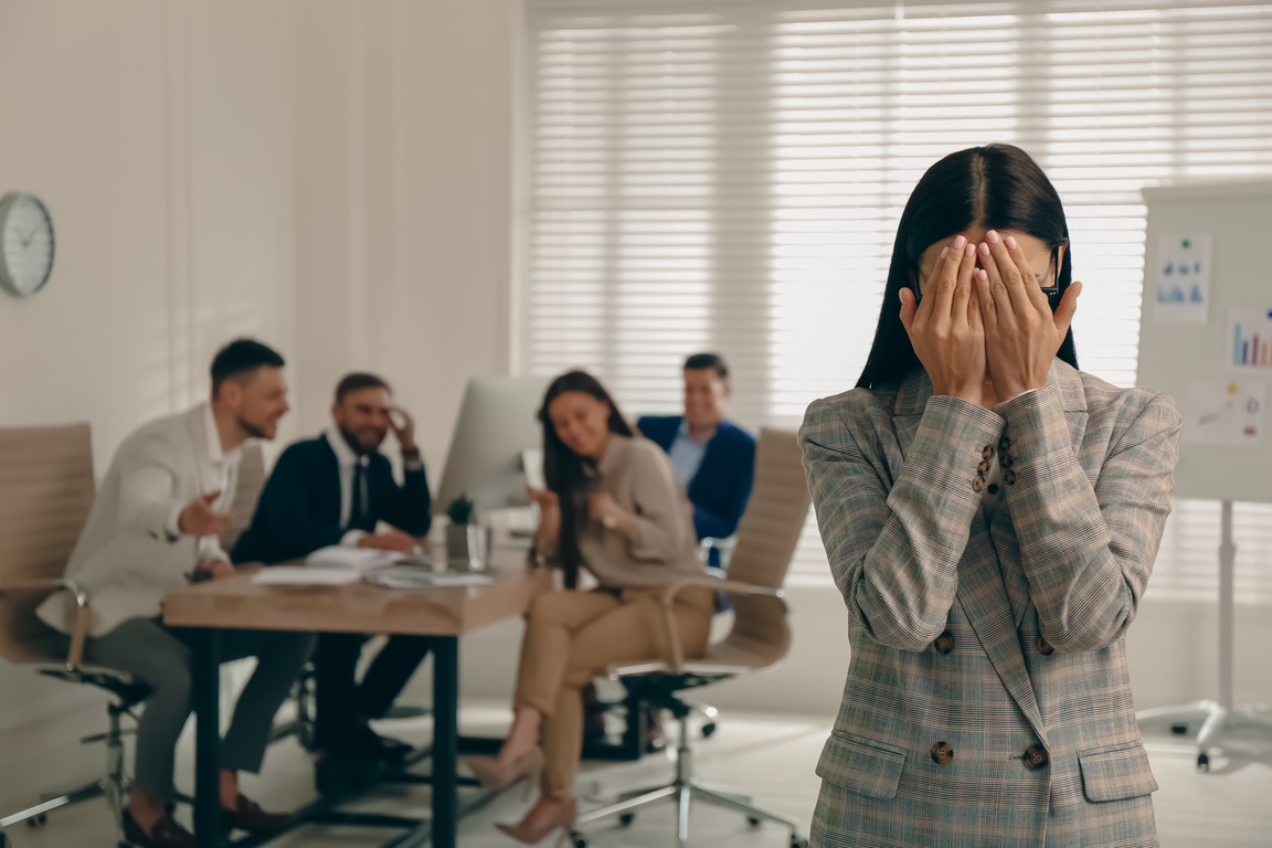 Woman Suffering from Toxic Environment at Work